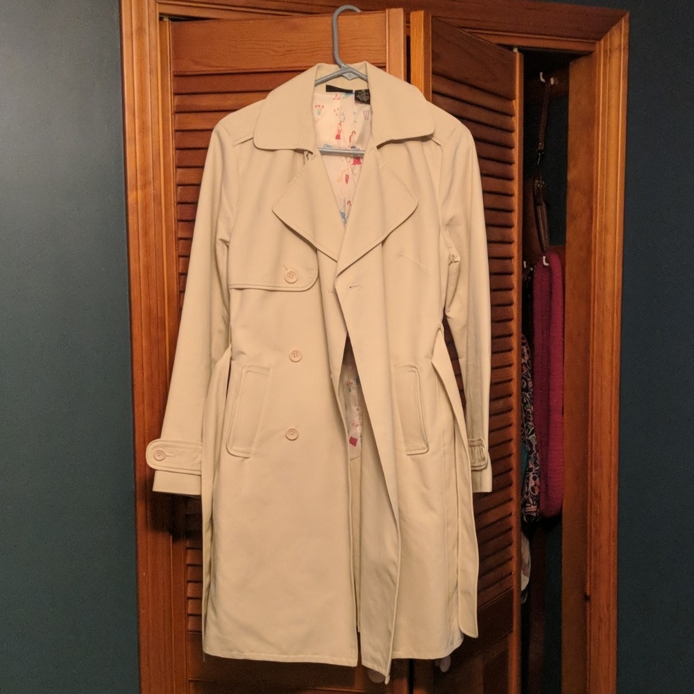 Willi Smith khaki trench coat